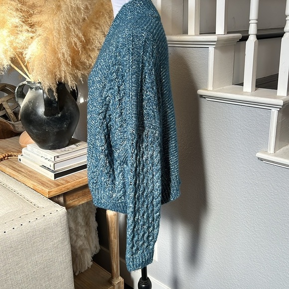Cabi Astral Cable Knit Long Sleeve Open Cardigan Sweater Size Medium - Picture 4 of 7